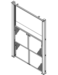 Bi-Panel Vertical Acting Gate