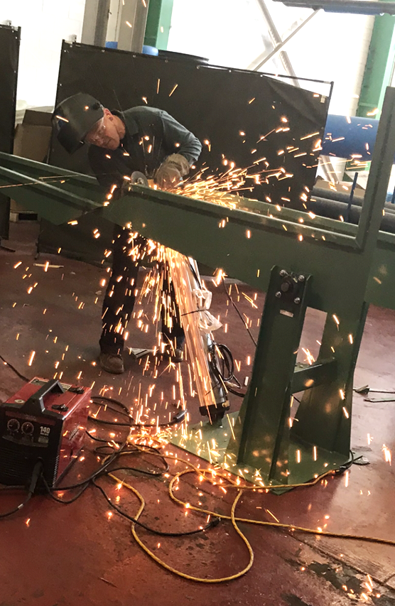 Welding a conveyor system