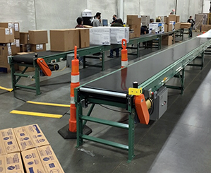 Slider belt conveyor for online business