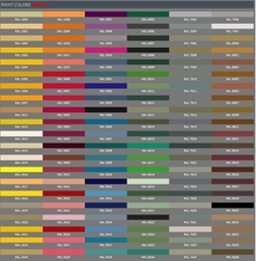 Roach Paint Color RAL Chart