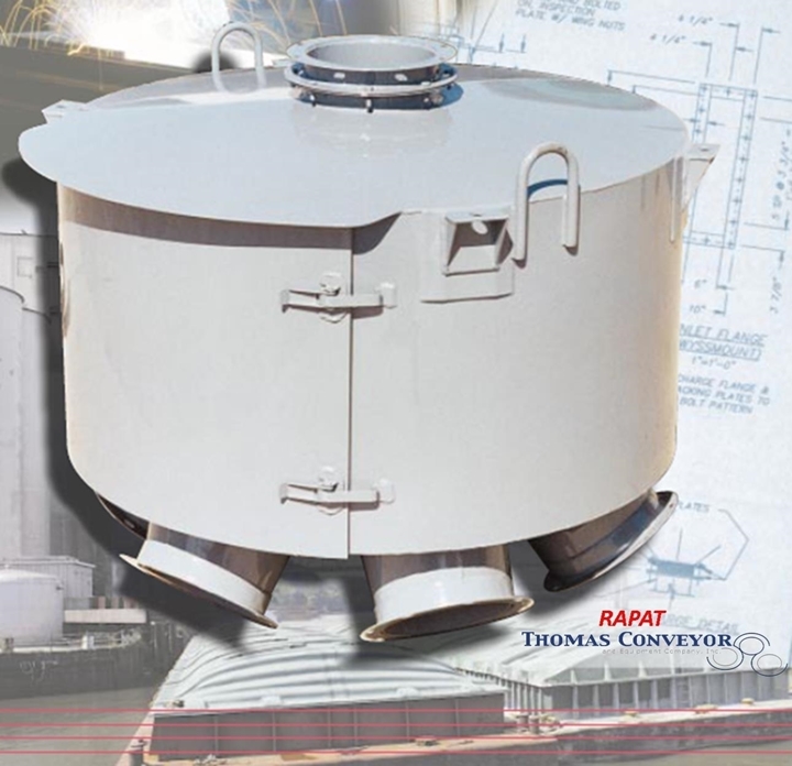 Rapat Bulk Handling Gerber Rotary Valve Distributor  is typically used to move solid materials from a hopper through piping to another location