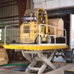 Dock Scissors Lifts are the best solution for loading or offloading trucks for a ground level application