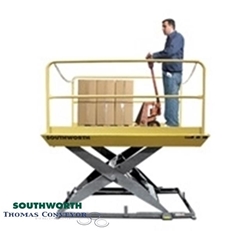 Dock Scissors Lifts are the best solution for loading or offloading trucks for a ground level application