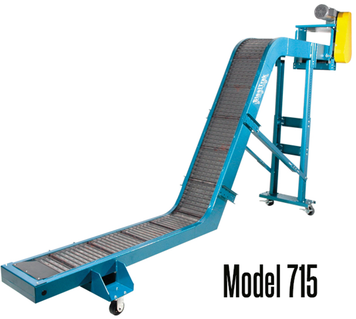 New London Engineering Model 715 Light Duty 1-1/2 Pitch Chip Conveyor can convey any type of metal scrap.