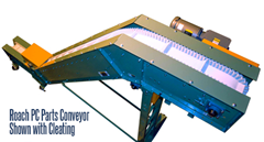 Aerial view of Roach Model PC Parts Handling Conveyor