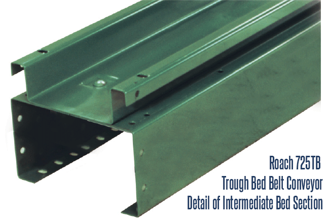 Roach Conveyor 250Tb-30 Option: Belt Width 18In/Bed 19 Lead Time: In Stock 250Tb-30 Trough Bed Belt Conveyor Length: 30 Ft