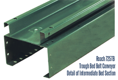 Roach 725TB Trough Bed Belt Conveyor, Detail of Intermediate Bed Section