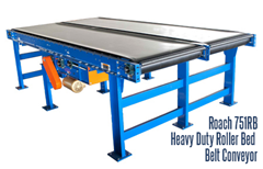 Roach 751RB Heavy Duty Roller Bed Belt Conveyor conveyors heavy duty unit or case loads (Double conveyor shown)