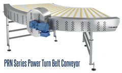 PRN Series Power Turn Belt Conveyor is a curved conveyor designed specifically for light weight operations