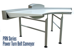 PRN Series Power Turn Belt Conveyor is designed to conveyor small, delicate or fragile items