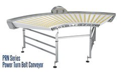 PRN Series Power Turn Belt Conveyor showcases small dynamic pinch nose rollers