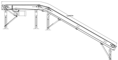 Roach Model 700 FFT, Series 900 Flat Friction Top, Plastic Belt Conveyor Schematic