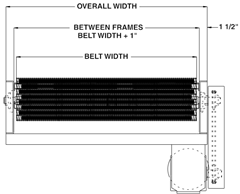 Roach Model 700 FFT, Series 900 Flat Friction Top, Plastic Belt Conveyor Schematic