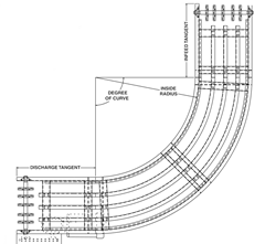 Series 2200, Flush Grid Plastic Belt Curve Conveyor, Roach Model 700PBC, Schematic