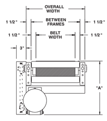 Model 796RB Width Schematic