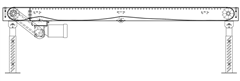 Series 1200 Heavy Duty Plastic Belt Conveyor, Roach Model HD1200PB, Side View Schematic