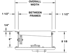 Light Duty Belt Driven Live Roller Curve Roach Model 138LRC Top Schematic