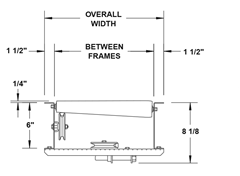 Light Duty Belt Driven Live Roller Curve Spur Roach Model 138LRCS Top Schematic