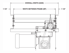 Roach Model 738LSC Line Shaft Curve Top View Schematic