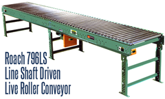 Picture for Line Shaft Driven Live Roller Conveyor, Roach Model 796LS