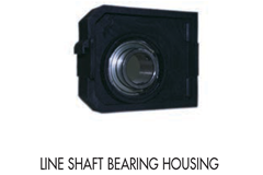 Roach Model 796LS Line Shaft Driven Live Roller Conveyor Line Shaft Bearing Housing Close Up