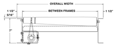 Model 796LSC Line Shaft Driven Curve Module Conveyor Top View Schematic