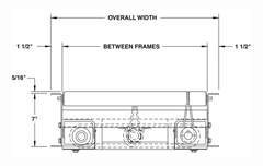 Roach Model 796LSDS Line Shaft Diverging Switch Module Conveyor Top View Schematic