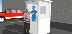 Portable Swab/Screening Room for indoor or outdoor use
