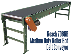 Picture for Medium Duty Roller Bed Belt Conveyor, Roach Model 796RB