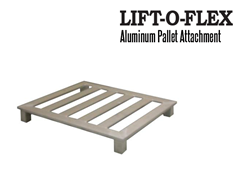 LIFT-O-FLEX™ Aluminum Pallet Extension can either be used as a workstation or a turntable for wooden pallets.