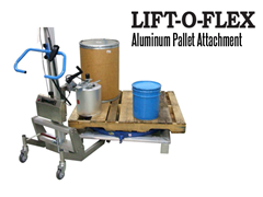 The LIFT-O-FLEX™ Aluminum Pallet Extension has dual uses: as a workstation or a turntable.