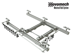 The Movomech™ Mechrail™ aluminum crane system is a fully customizable, ceiling mount crane system with a wide variety of end effectors and tooling for ergonomic lifting in warehouses, manufacturing and logistics operations.