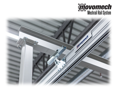 The Mechrail™ crane system consists of extruded aluminium rails which trolleys, suspensions and accessories are mounted.