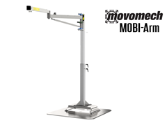 MobiArm™ is an ergonomic articulated jib crane that can be adapted to each individual workplace, with a reach of up to 13 feet, and a height-adjustable floor pillar.