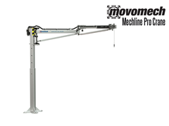 The air supply is integrated into the articulating arm and allows air to be fed to an attached pneumatic end effector.