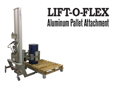 LIFT-O-FLEX™ Aluminum Pallet  Attachment.  Contact a Thomas Conveyor ergonomic engineer to find out which end effectors would provide the optimal solution to your ergonomic lifting application.