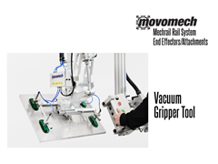 Movomech™ Vacuum Gripper Tooling/Attachment. Contact a Thomas Conveyor ergonomic engineer to find out which end effectors would provide the optimal solution to your ergonomic lifting application.