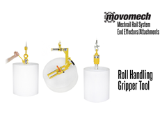 Movomech™ Roll Handling Gripper Tooling/Attachment. Contact a Thomas Conveyor ergonomic engineer to find out which end effectors would provide the optimal solution to your ergonomic lifting application.