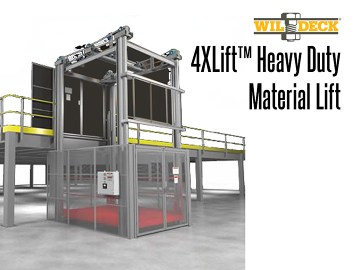 4 Post Heavy Duty Material Lift : The new standard for heavy duty elevated lifting.  This unit can handle up to 30,000 lbs.