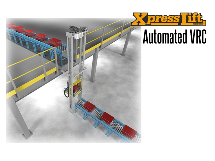 The XpressLift™ VRC integrates high speed vertical lifting into your automated conveyor system.  It can help to achieve  increased process efficiency through the automated vertical transfer of materials between production conveyor levels.