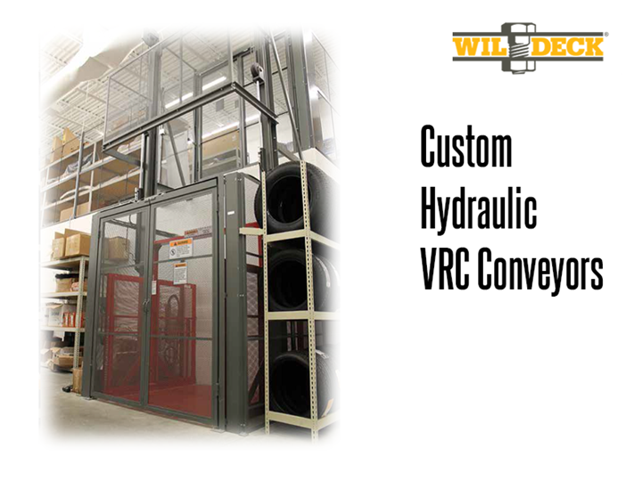 Thomas Conveyor & Equipment is available to provide custom hydraulic VRC solutions. Modular hydraulic lifts allow the user substantial amounts of lifting power at competitive prices.  They are best suited for single level (base plus one) lifting at average cycle rates.