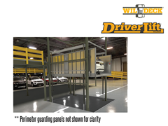 The DriverLift™ is a rideable vehicle lift that has been designed for safe and efficient transfer of vehicles between levels. No more climbing stairs to catch up with your car on a material-only lift. 