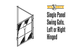 Single Panel Swing Gate, Left or Right Hinged- VRC Carriage Gate