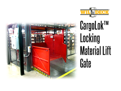 The CargoLok™ bi-parting locking safety carriage gate for VRCs is a fitting solution for curbing movement of heavy carts or other rolling loads placed in a VRC carriage. 