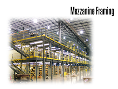 Mezzanine framing on a two story mezzanine system