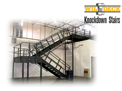 Knockdown Stair applications are used when lifting a one piece stair is not practical.  This can be a cost effective alternative to welded stair systems.