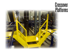 Conveyor crossovers allow staff to maneuver conveyors and other hazards in the workplace.