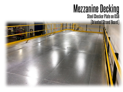 Steel Non Slip Tread Decking on a Mezzanine