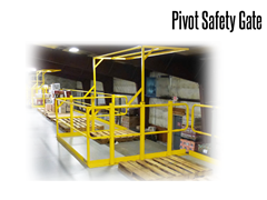 Pivot Safety Gate For Mezzanines can greatly reduce the potential for falls and other accidents associated with mezzanine loading areas. When one side is raised, the other side closes, which allows a quick, convenient and safe access by forklifts and facility personnel