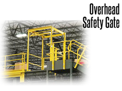 The gate makes it difficult for a worker to enter the gate when it is open and when pallets are being handled by stackers or lift trucks. When the interior (worker side) gate is open, the exterior gate is closed, and vice-versa. 